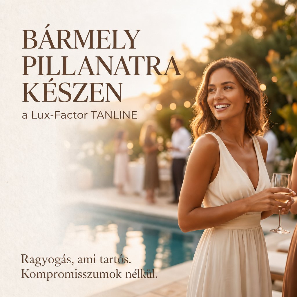 Természetesen napbarnított és ragyogó bőr a Lux-Factor TANLINE-nal, minden pillanatra