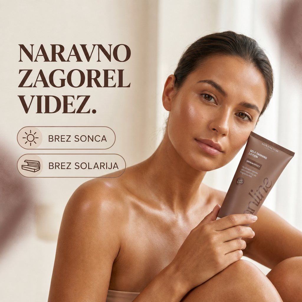 Naravno porjavela koža z Lux-Factor TANLINE – topel sijoč videz brez sonca