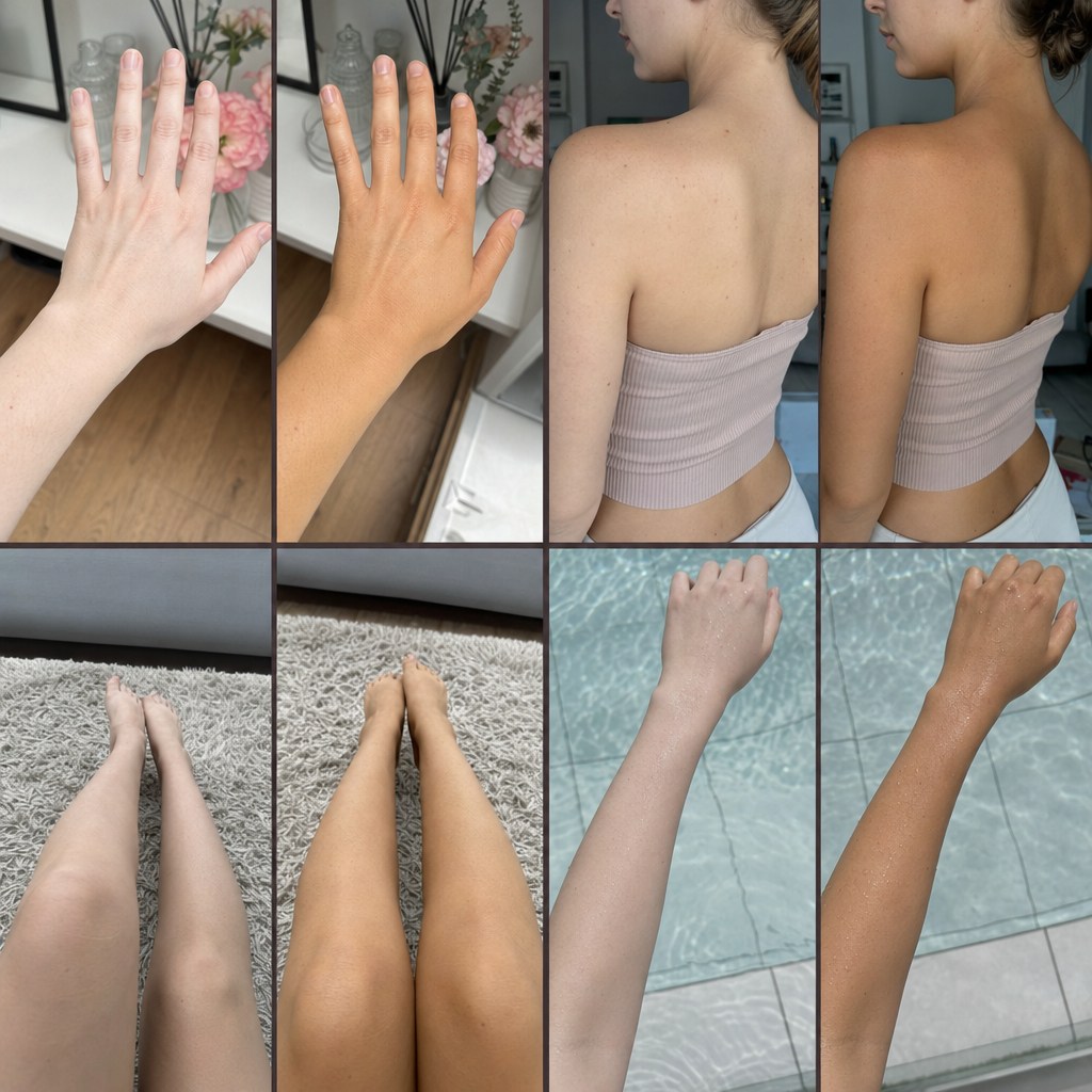 Výsledok zákazníčky po použití samoopaľovacieho mlieka Lux-Factor TANLINE – príklad 2